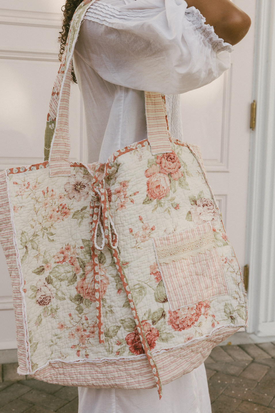 Rosette Quilted Tote