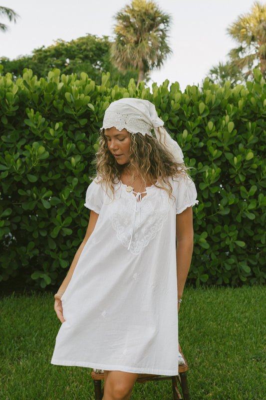 Ivory Embroidered Mini