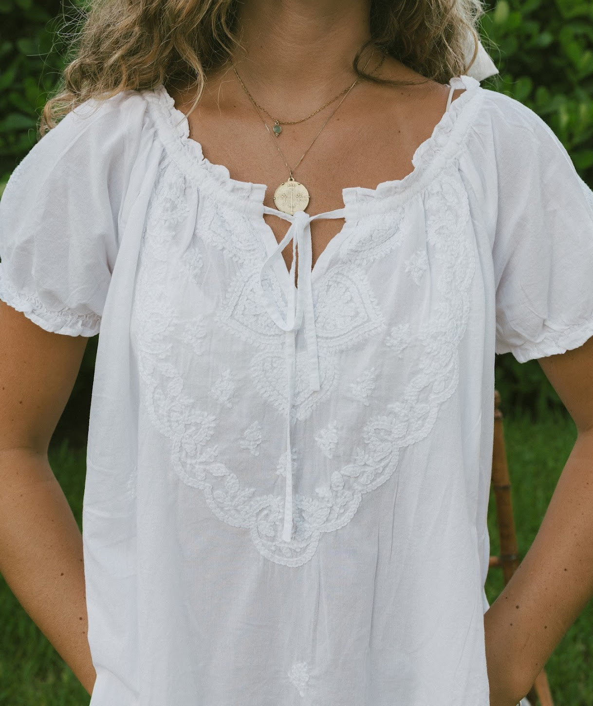 Ivory Embroidered Mini