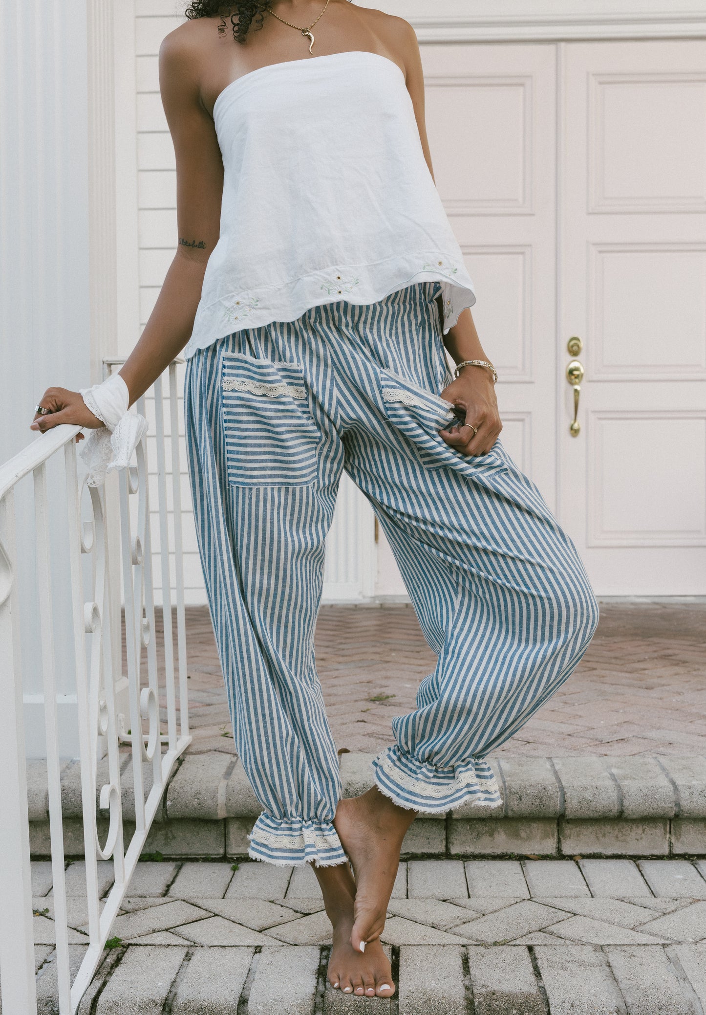 Navy Striped Bloomers