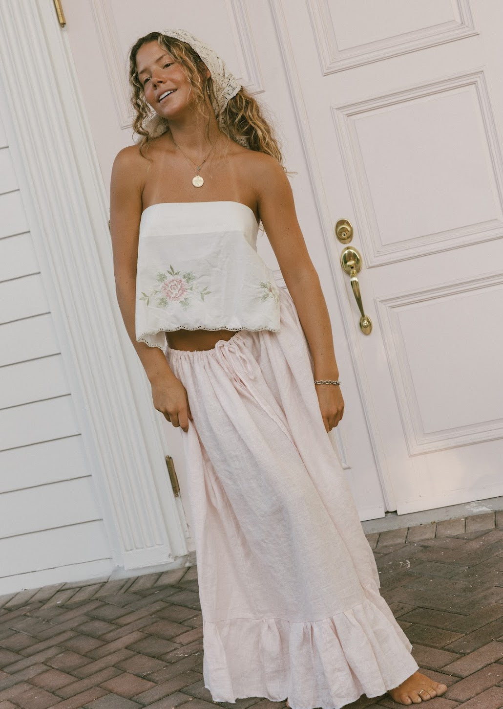 Linen Bliss Maxi ~ Macaroon