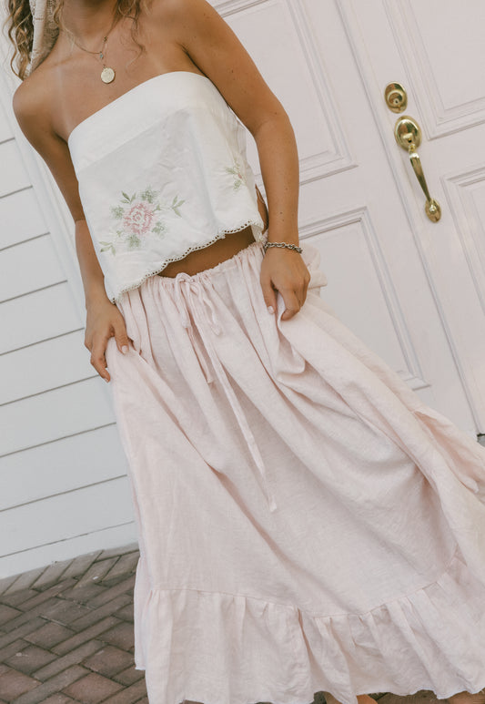 Linen Bliss Maxi ~ Macaroon
