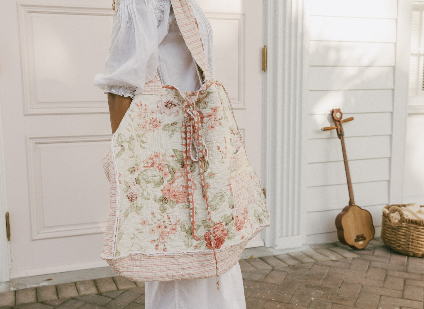 Rosette Quilted Tote