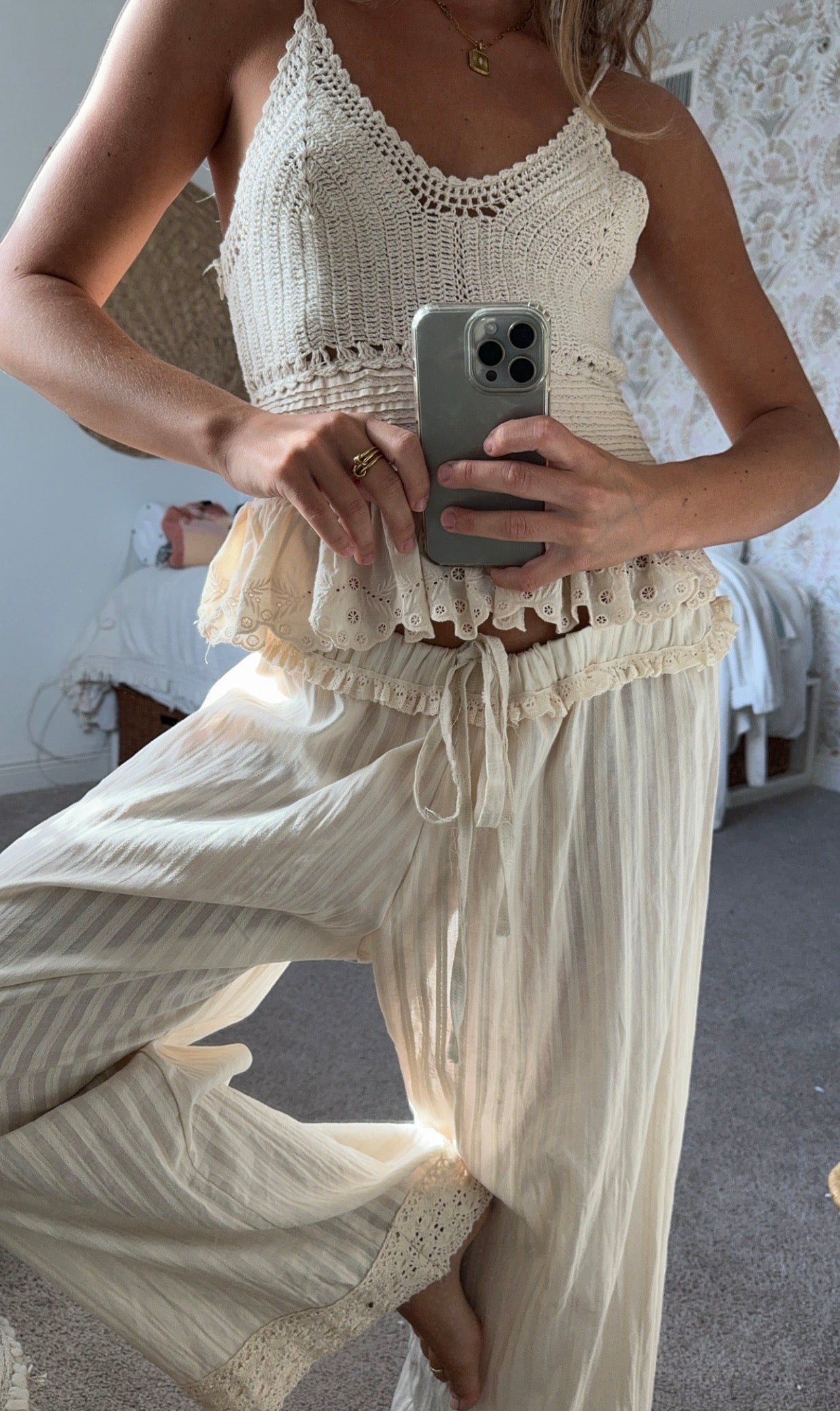 Willow Lace Linen Pants