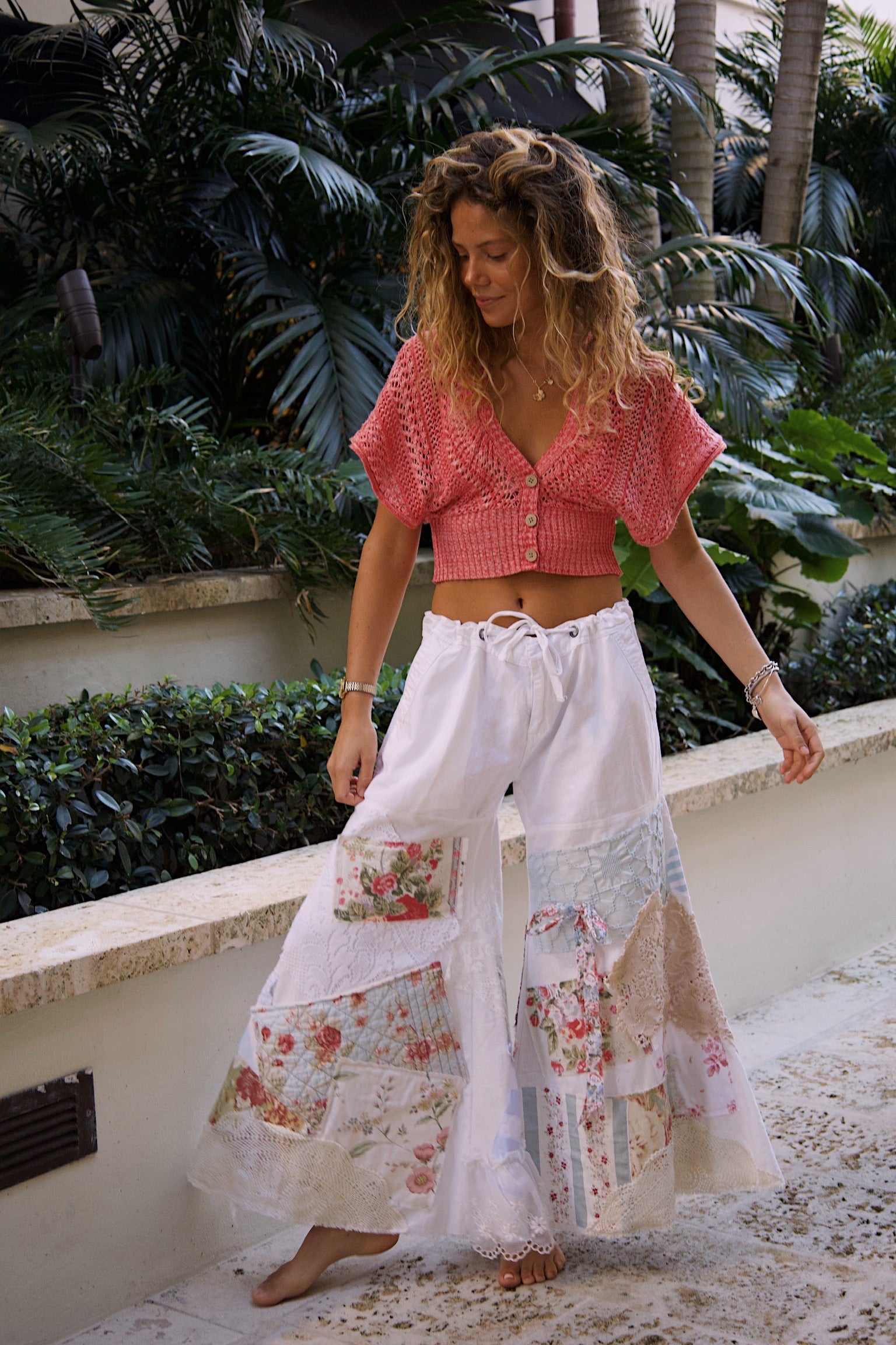 Floral Blues Patchwork Pants – Bohemia By Chlo