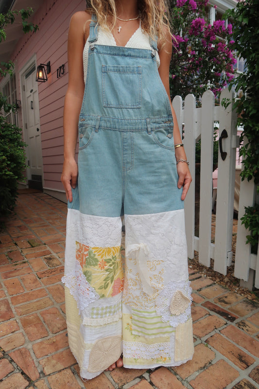 Daisy Child Patchwork Overalls