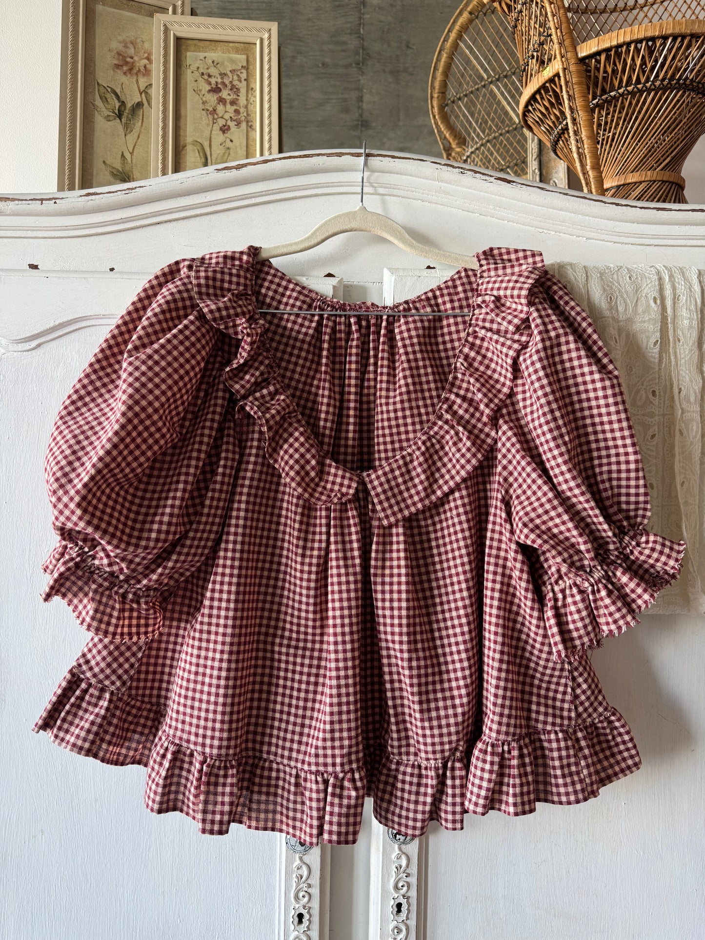 Boheme Blouse ~ Gingham