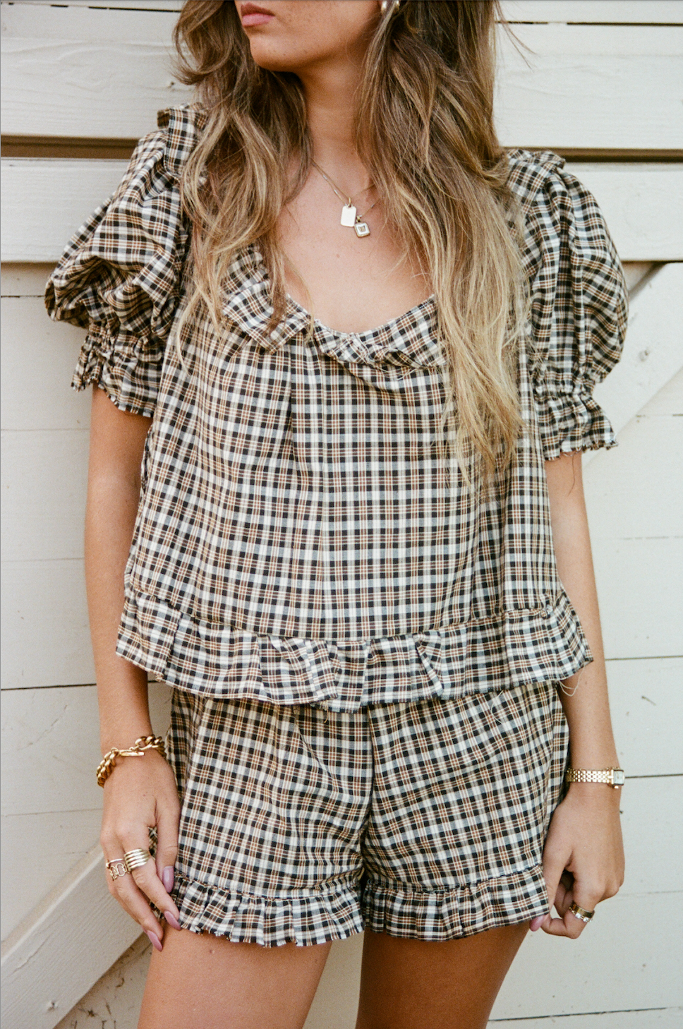 Boheme Blouse ~ Plaid