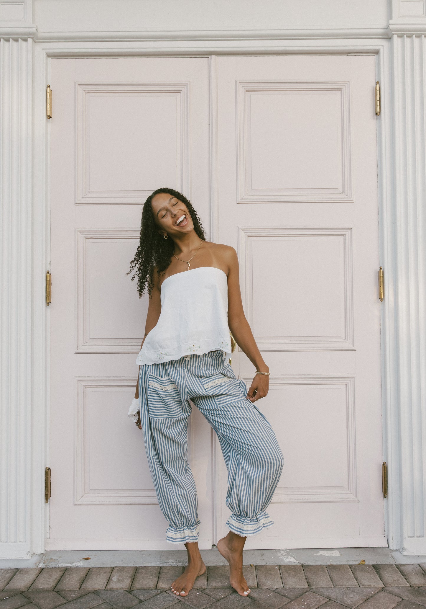 Navy Striped Bloomers
